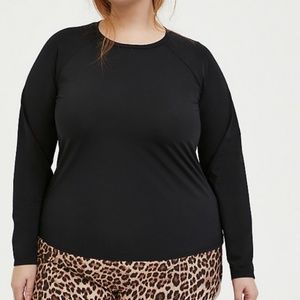 Torrid Long Sleeve Layering Swim Shirt, 1X or 2X